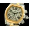 까르띠에 Roadster XL Chrono SS/YG TT White Roman A7750 Sec@3 -CAR0225