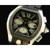 까르띠에 XXL Roadster Chrono SS/RU Black 7753 -CAR0254B