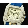 까르띠에 Santos 100 Chrono SS/Diam Men Asia 7750 28800bph -CAR0256A
