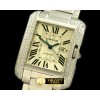 까르띠에 Tank Anglaise Mid SS/SS White Swiss Eta 2671 -CAR0265