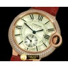 까르띠에 Ballon Bleu de Cartier Ladies RG/LE White Swiss Qtz -CAR0280A