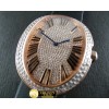 까르띠에 Baignoire Ladies RG/ST Diam/Roman Swiss Qtz -CAR0290C