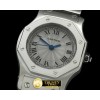 까르띠에 Ladies Original Santos SS/SS White Swiss Quartz -CAR0315B