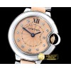 까르띠에 Balon De Bleu Ladies 33mm RG/SS Salmon Diams V6F Swiss -CAR0355