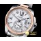 까르띠에 Cartier De Calibre RG/SS White JF Miyota 8205 -CAR0364A