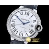 까르띠에 Cartier Balon Bleu Mens Diams Bez SS/LE White Miyota -CAR0370B