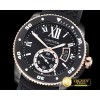 까르띠에 Calibre de Cartier DLC/RG/RU Blk JJF 1:1 Asia 23J Mod -CAR0382B
