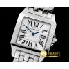 까르띠에 Santos Demoiselle Ladies SS/SS White Swiss Quartz -CAR0384B