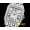 까르띠에 Santos Demoiselle Ladies Diams SS/SS Wht Swiss Quartz -CAR0384C