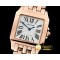까르띠에 Santos Demoiselle Ladies RG/RG White Swiss Quartz -CAR0384E
