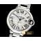 까르띠에 Balon De Bleu Ladies 33mm SS/SS White TWF Seiko NH05A -CAR0387A