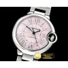 까르띠에 Balon De Bleu Ladies 33mm SS/SS Pink TWF Seiko NH05A -CAR0387B