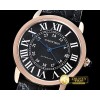 까르띠에 Ronde Louis Cartier Date RG/LE Black Miyota 9015 -CAR0389B