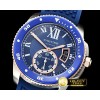 까르띠에 Calibre de Cartier SS/RG/RU Blue JJF 1:1 Asia 23J Mod -CAR0392B