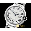까르띠에 Balon Bleu Midsize 36mm SS/SS White/Rmn Num Swiss Qtz -CAR0397