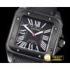 까르띠에 Santos 100 Mens PVD/NY Black/Wht Num V6F Miyota 9015 -CAR0403