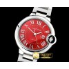 까르띠에 Balon Bleu Midsize 33mm SS/SS Red JF MY9015 Mod -CAR0410A