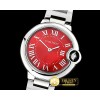까르띠에 Balon Bleu Midsize 33mm SS/SS Red JF Swiss Quartz Mod -CAR0410B