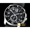 까르띠에 Calibre de Cartier Diver SS/NY/RU Black JF Asia 2824 -CAR0418B