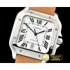 까르띠에 Santos De Cartier 2018 Mens XL SS/LE Wht KOR MY9015 -CAR0424