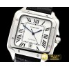 까르띠에 Santos De Cartier 2018 Mens SS/LE (Blk) Wht Miyota -CAR0427A