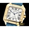 까르띠에 Santos De Cartier 2018 Mens YG/LE (Blue) Wht Miyota -CAR0427D