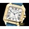 까르띠에 Santos De Cartier 2018 Mens YG/LE (Blue) Wht Miyota -CAR0427D