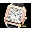 까르띠에 Santos De Cartier 2018 Mens RG/LE Wht Swiss Qtz -CAR0429B