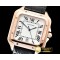 까르띠에 Santos De Cartier 2018 Mens RG/LE Wht Swiss Qtz -CAR0429B