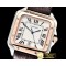까르띠에 Santos De Cartier 2018 Mens RG/SS/LE Wht Swiss Qtz -CAR0429C