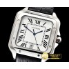 까르띠에 Santos De Cartier 2018 Mens SS/LE (Blk) Wht Swiss Qtz -CAR0429D