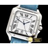까르띠에 Santos De Cartier 2018 Mens SS/LE (Blue) Wht Swiss Qtz -CAR0429E