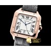 까르띠에 Santos De Cartier 2018 Ladies RG/LE Wht Swiss Qtz -CAR0430A