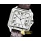 까르띠에 Santos De Cartier 2018 Ladies SS/LE Wht Swiss Qtz -CAR0430C