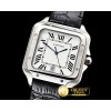 까르띠에 Santos De Cartier 2018 Ladies SS/LE (Blk)Wht Swiss Qtz -CAR0430E