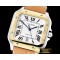 까르띠에 Santos De Cartier 2018 Mens YG/SS/LE (Tan) Wht MY9015 -CAR0432