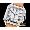 까르띠에 Santos De Cartier 2018 40mm SS/LE (Tan) Wht MY9015 -CAR0438