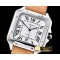 까르띠에 Santos De Cartier 2018 40mm SS/LE (Tan) Wht MY9015 -CAR0438
