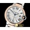 까르띠에 Balon Bleu Midsize 36mm RG/SS Wht V6F Jap NH55 Mod -CAR0447B