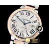 까르띠에 Balon Bleu Mens 42mm RG/SS Wht V6F Asia 2824 Mod -CAR0447C