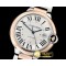 까르띠에 Balon Bleu Mens 42mm RG/SS Wht V6F Asia 2824 Mod -CAR0447C
