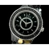 크리스찬디올 Dior VIII Mid Size Cer/Cer/Wht Diam White Jap Quartz -CD019B