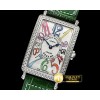 프랭크뮬러 Long Island Ld 952QZ DIAM/SS/LE (Grn) Wht GF Swiss Qtz -FM147B