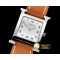 에르메스 Hermes HOUR Ladies SS/LE Tan White Num MKF Swiss Qtz -H021B