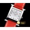 에르메스 Hermes HOUR Ladies SS/LE Red White Num MKF Swiss Qtz -H021C