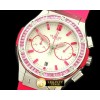 위블로 Ladies Classic Fusion Chrono SS/RU Wht/Pink Jap Qtz -HUB0247C