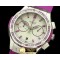 위블로 Ladies Classic Fusion Chrono SS/RU Wht/Vio Jap Qtz -HUB0247D