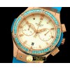 위블로 Ladies Classic Fusion Chrono RG/RU Wht/Blue Jap Qtz -HUB0248F