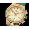 위블로 Ladies Classic Fusion Chrono RG/RU Wht/Green Jap Qtz -HUB0248H