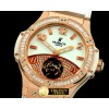 위블로 Tourbillon Pave 41mm RG/Sq Wht/Diam/LE Aspen White -HUB0270A